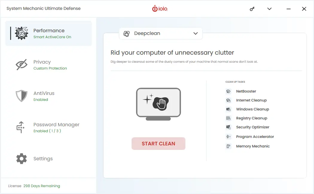 System Mechanic Deepclean