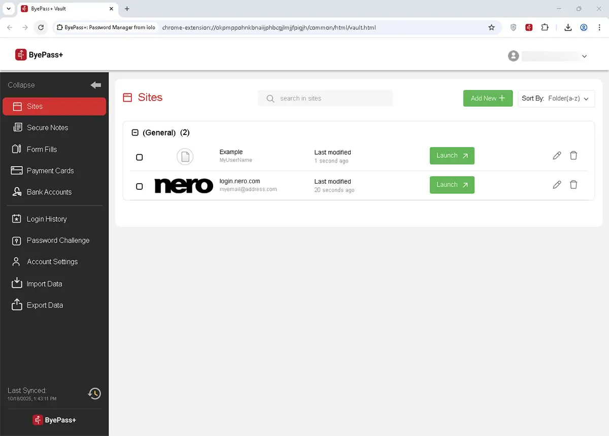 ByePass+ Main Window