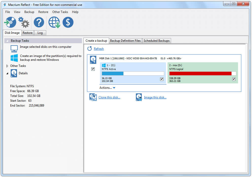 Macrium Reflect Clone