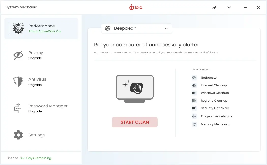 System Mechanic - Deepclean Tool