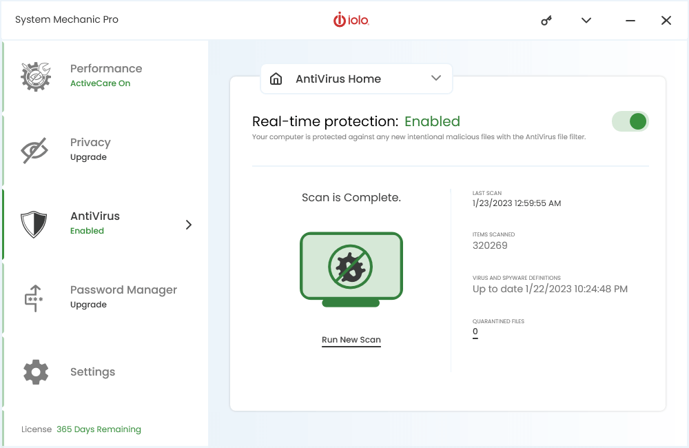 System Mechanic Pro AntiVirus