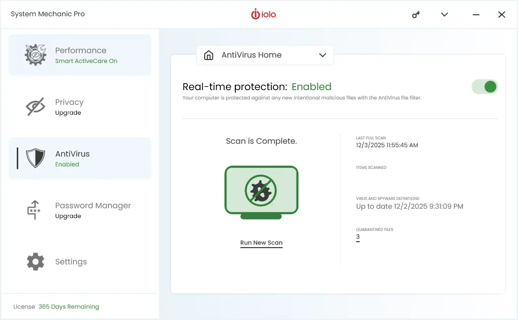 System Mechanic Pro AntiVirus