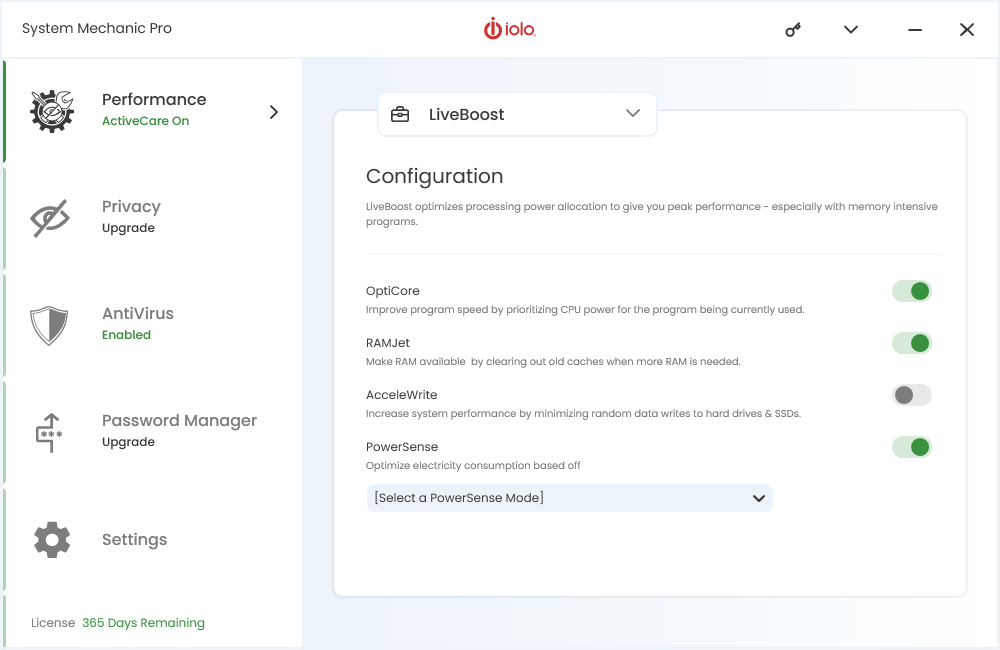 System Mechanic Pro LiveBoost