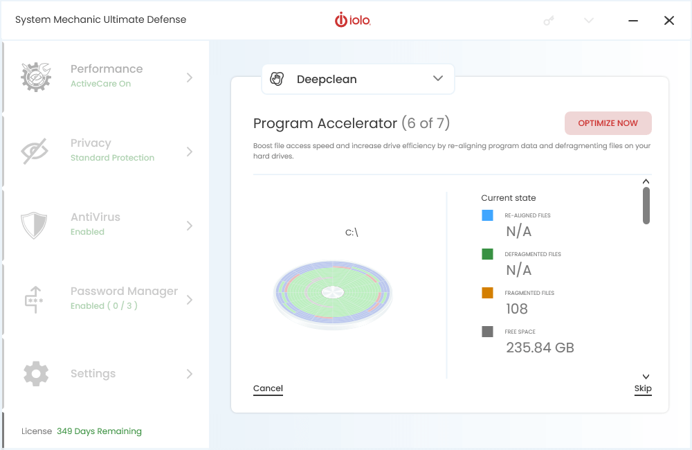 System Mechanic Disk Defragmenter