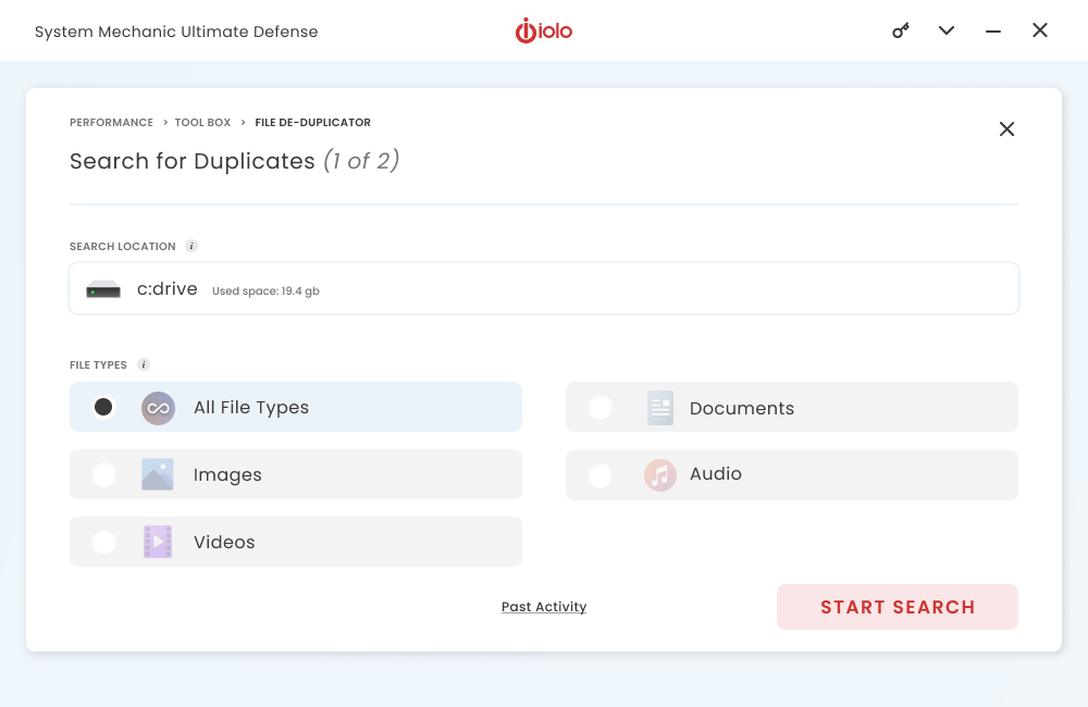 System Mechanic Ultimate Defense - File De-Duplicator